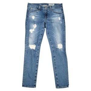 AG Adriano Goldschmied Jeans Womens 26 31x27 The Stilt Cigarette Leg Blue Denim